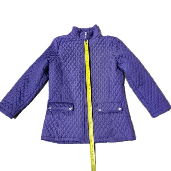 Jane Ashley Women's Quilted Coat, Size Medium Jacket Purple - Picture 3 of 16